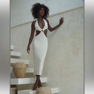 Meshki halter top cut out maxi dress